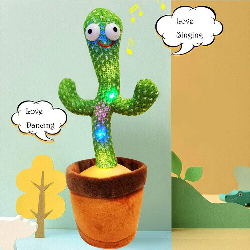 Dancing Cactus Talking Toy – Singing & Talking Plush for Kids with Box