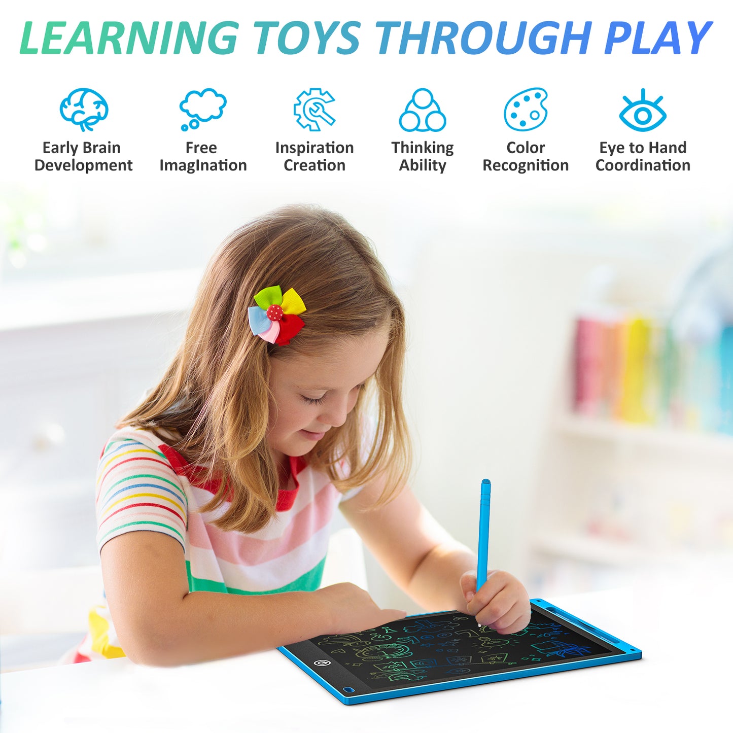 LCD Writing Tablet 10.5" – Multicolor Electronic Drawing & Writing Pad for Kids