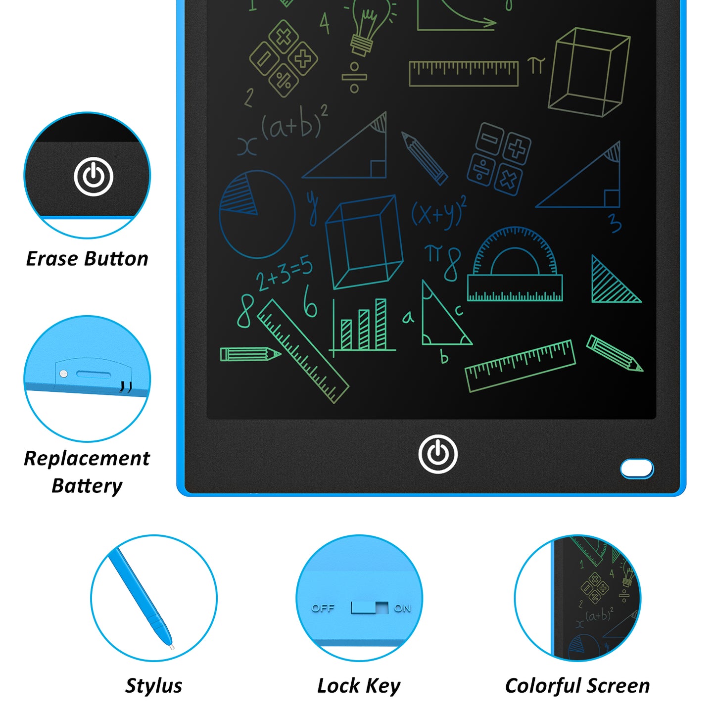 LCD Writing Tablet 10.5" – Multicolor Electronic Drawing & Writing Pad for Kids