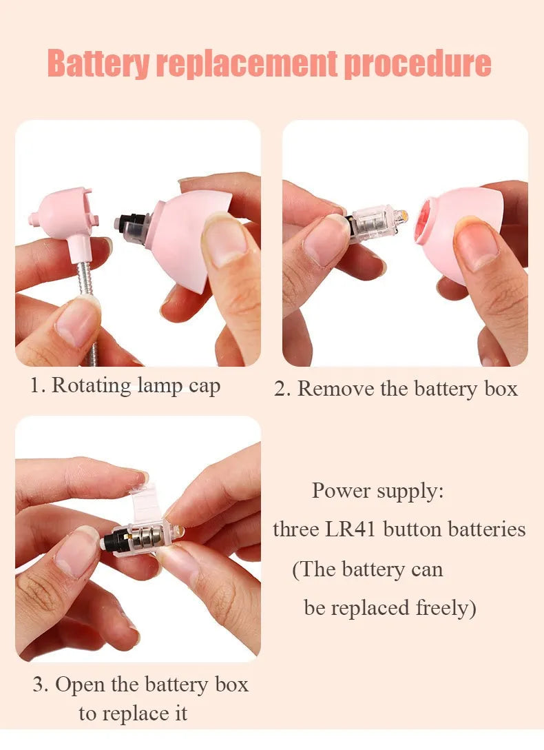 Mini LED Clamp Lamp – Portable USB Desk Light with Flexible Neck & Strong Clip (Random Color)