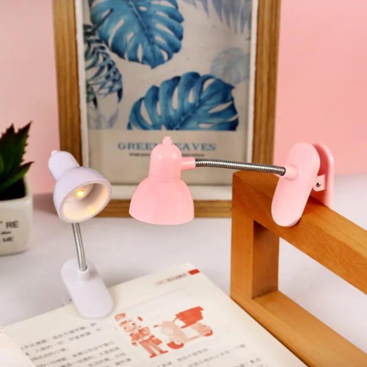 Mini LED Clamp Lamp – Portable USB Desk Light with Flexible Neck & Strong Clip (Random Color)