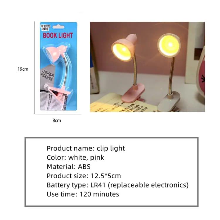 Mini LED Clamp Lamp – Portable USB Desk Light with Flexible Neck & Strong Clip (Random Color)