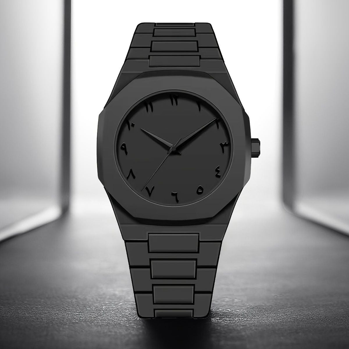 Full Black Aura Quartz Analog Watch for Men & Boys – Premium Design