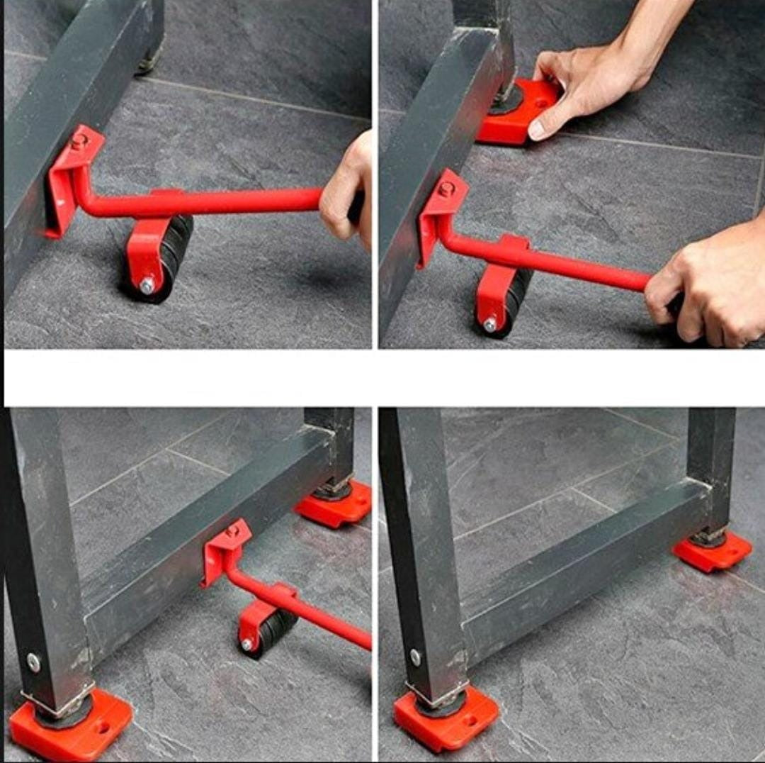 Furniture Lifter Mover Tool Set – Heavy-Duty Rollers & Lifting Tool for Furniture & Appliances