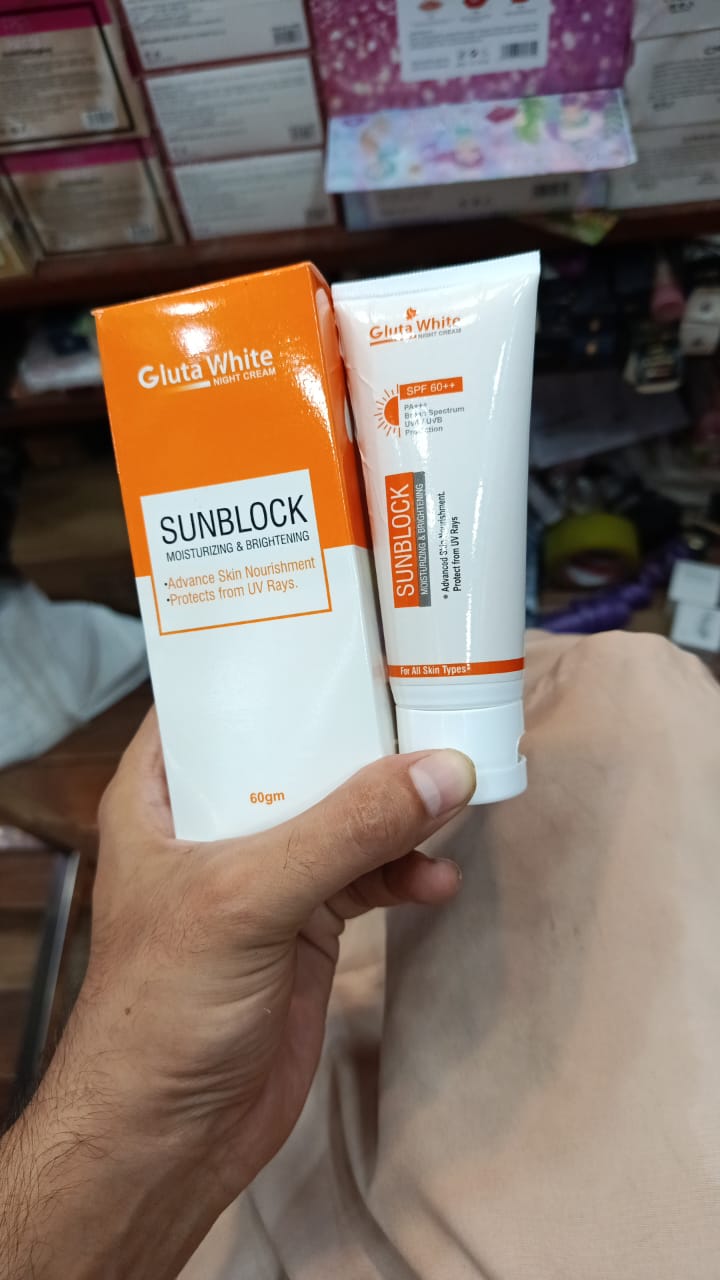 GlutaWhite Skin Brightening Sunblock SPF60 – 60gm