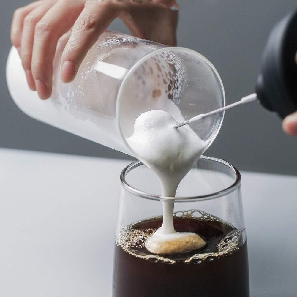 2 in 1 Rechargeable Milk Frother Wand – Handheld Coffee Mixer (Black)