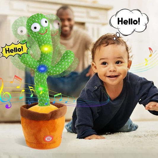 Dancing Cactus Talking Toy – Singing & Talking Plush for Kids with Box