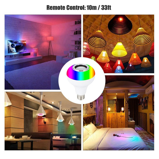 Smart LED Light Bulb – Bluetooth Speaker with Remote Control