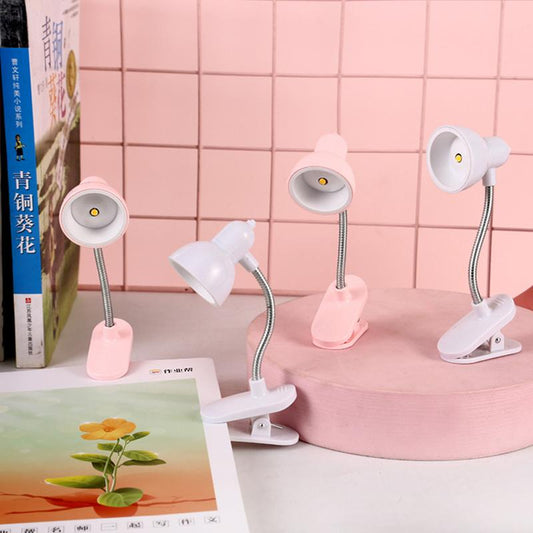 Mini LED Clamp Lamp – Portable USB Desk Light with Flexible Neck & Strong Clip (Random Color)