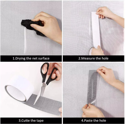 Mesh Roll Tape Window Screen Repair Patch – Self-Adhesive Anti-Insect Tape (2m)