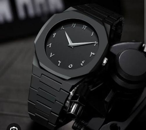 Full Black Aura Quartz Analog Watch for Men & Boys – Premium Design
