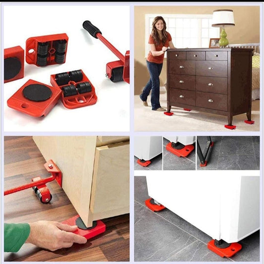 Furniture Lifter Mover Tool Set – Heavy-Duty Rollers & Lifting Tool for Furniture & Appliances