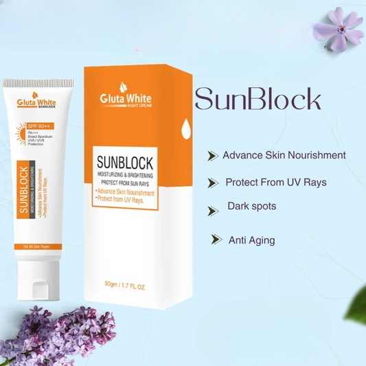 GlutaWhite Skin Brightening Sunblock SPF60 – 60gm